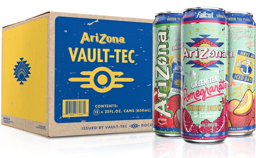 LIMITED Arizona X Fallout Iced Green Tea Energy Drink 12 Pack 22 