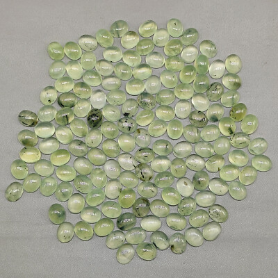 Oval shape prehnite cabochon calibrated sizes natural green prehnite stone GV39