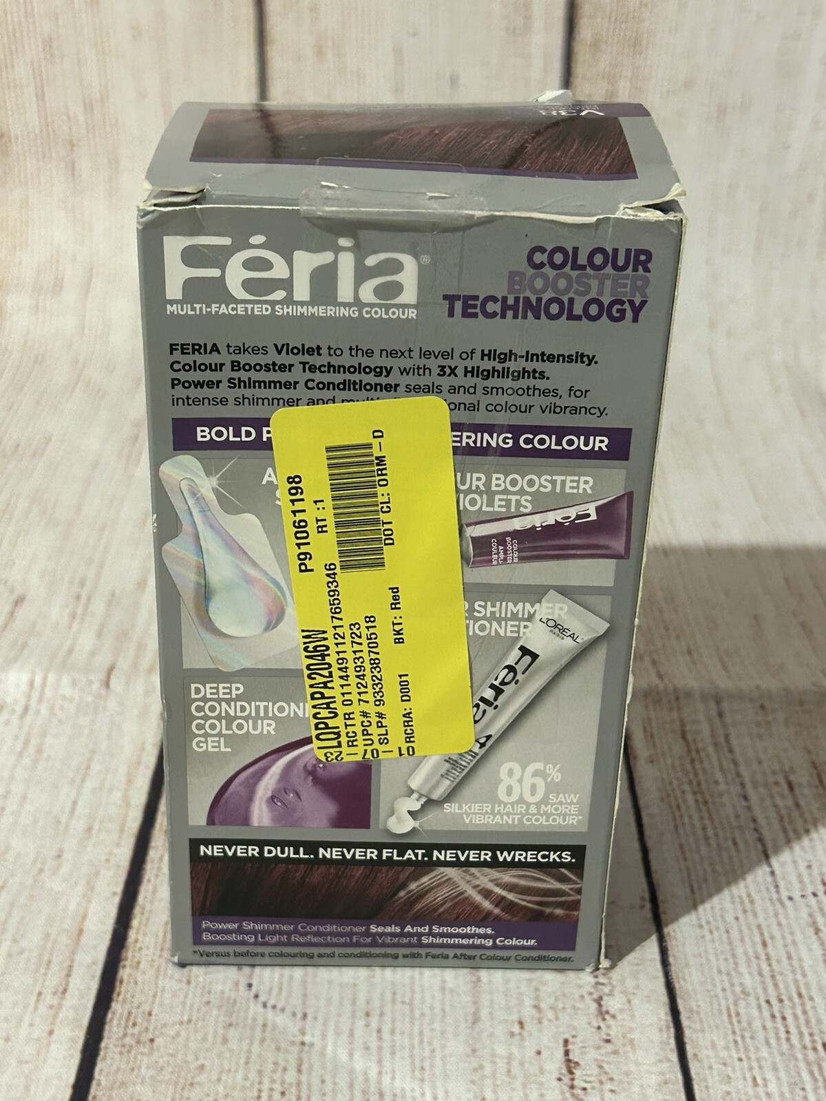 Loreal Feria Shimmering Hair Colour  #V38 Intense Deep Violet