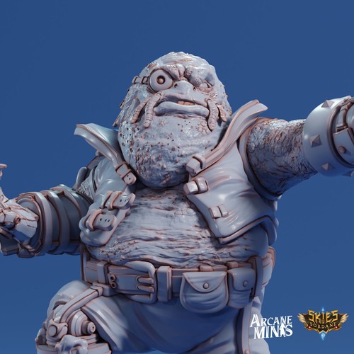 Anoran Barge Captain Pirate Pose 2 | D&D Miniature | Arcane Minis | 35mm - Picture 2 of 5