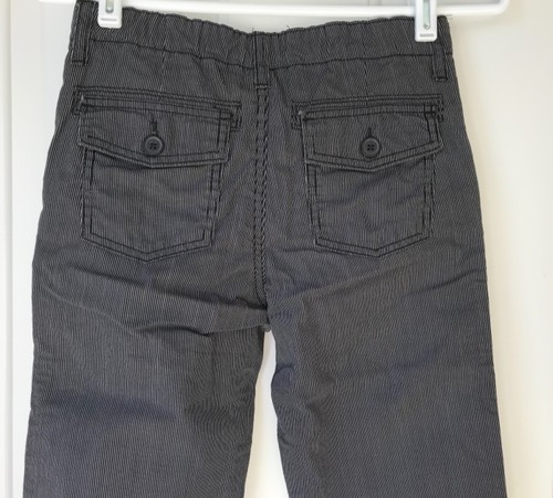 EUC Gymboree Black Gray Striped Flat Front Dress Pants, Adjustable Waist, Sz 10 - Picture 9 of 12