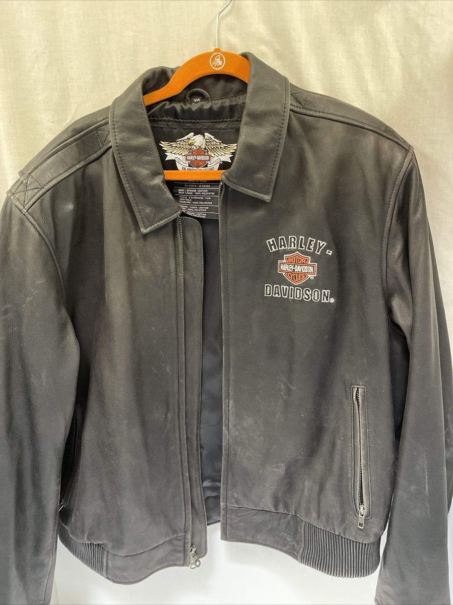 Mens Harley Davidson Leather Jacket Size 2XL Clean stirgis worn