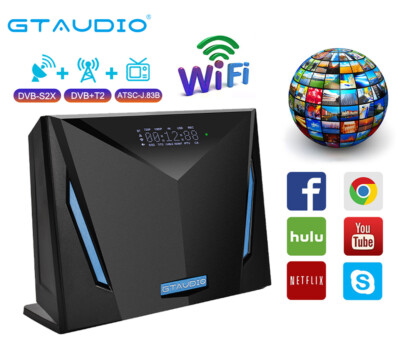 4K Receptor DVB-S/S2X/T2/ATSC-C J.83B Reproductor HDMI SCART TV Box Sintonizador