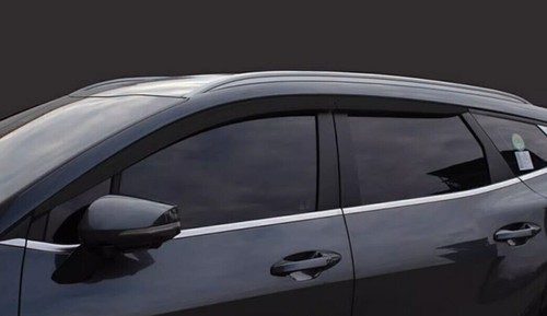 For Kia Sportage 2023-2025 Black Window Visor Sun Rain Guard Trim Covers Shades - Picture 2 of 6
