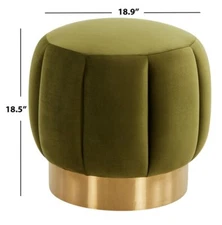 Safavieh MAXINE CHANNEL TUFTED OTTTOMAN, Reduced Price 2172751715 SFV4707J