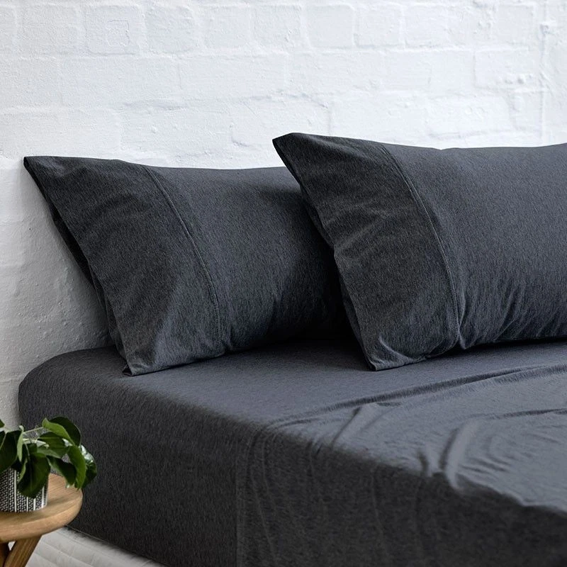 Gainsborough Cotton Jersey Sheet Set- Charcoal Marle