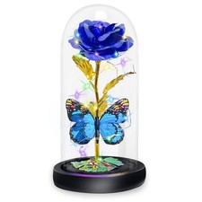 Gift for Mom Colorful Rose Flower 8.3 Inch Height Anniversary Birthday Gift