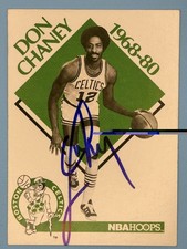 Don Chaney Boston Celtics Hand Signed 1990-91 NBA Hoops IP Autograph Rockets