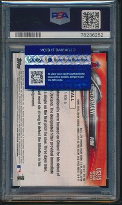 PSA 10 SHOHEI OHTANI/OTANI 2018 TOPPS UPDATE Rookie Debut LA