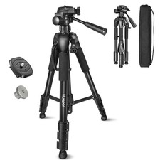 Laser Level Tripod, 56-inch Extendable Height Tripod Use with Line Lasers, Po...