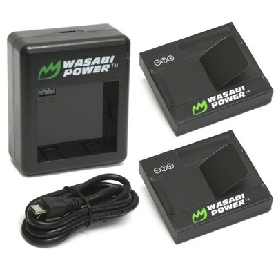 Wasabi Power Battery (2-Pack) and Dual Charger for YI Action Camera