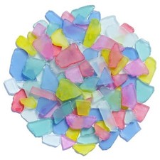 Sea Glass for Crafts - 14oz Mixed Colors Seaglass Pieces - Vase Filler Colorful