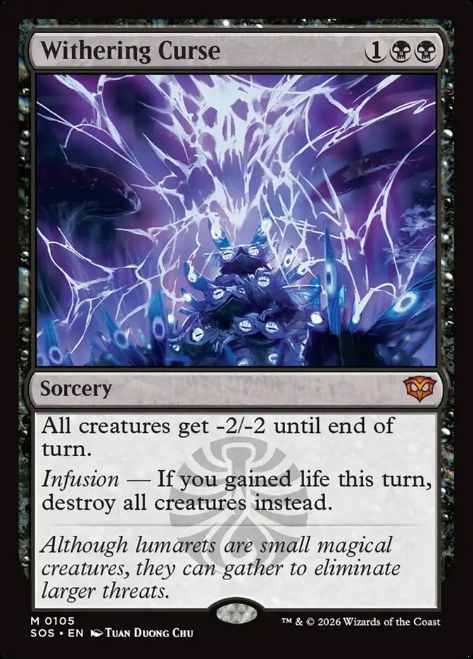 MTG Magic the Gathering Withering Curse (105/444) Secrets of Strixhaven LP