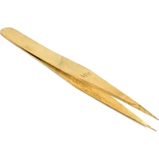 FindingKing Brass Anti-Magnetic MM Tweezers Watchmakers Repair Tool