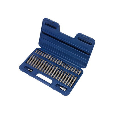 Sealey AK219 42 Piece Mechanics Bit Set Torx/Hex/XZN/Spline 3/8'' & 1/2'' Drives