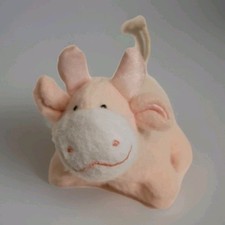 HTF Vintage 1988 Fisher Price Farm Sounds Friend Pink Moo Cow Small Plush 1318