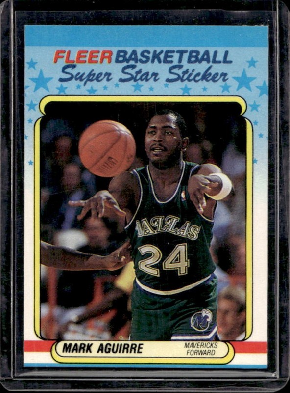 1988-89 Fleer Mark Aguirre Stickers #1 Mavericks