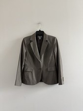 VTG Ann Taylor Blazer Taupe Brown 2 Button Lined Women 4 Office Classic Y2K