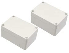 2-Pack IP65 Waterproof ABS Junction Box for Outdoor Electrical Projects