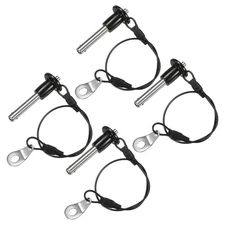 4Pcs Ball Locking Pins 6mm Dia 25mm Usage Length Button Handle Quick Release Pin