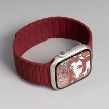 Magnetic Silicone Band for Apple Watch Ultra 2 1 Series 10 9 8 7 6 SE Strap
