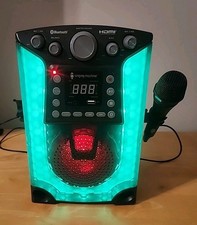The Singing Machine Karaoke Bluetooth CD G SML633BK LED Lights 1 Microphone