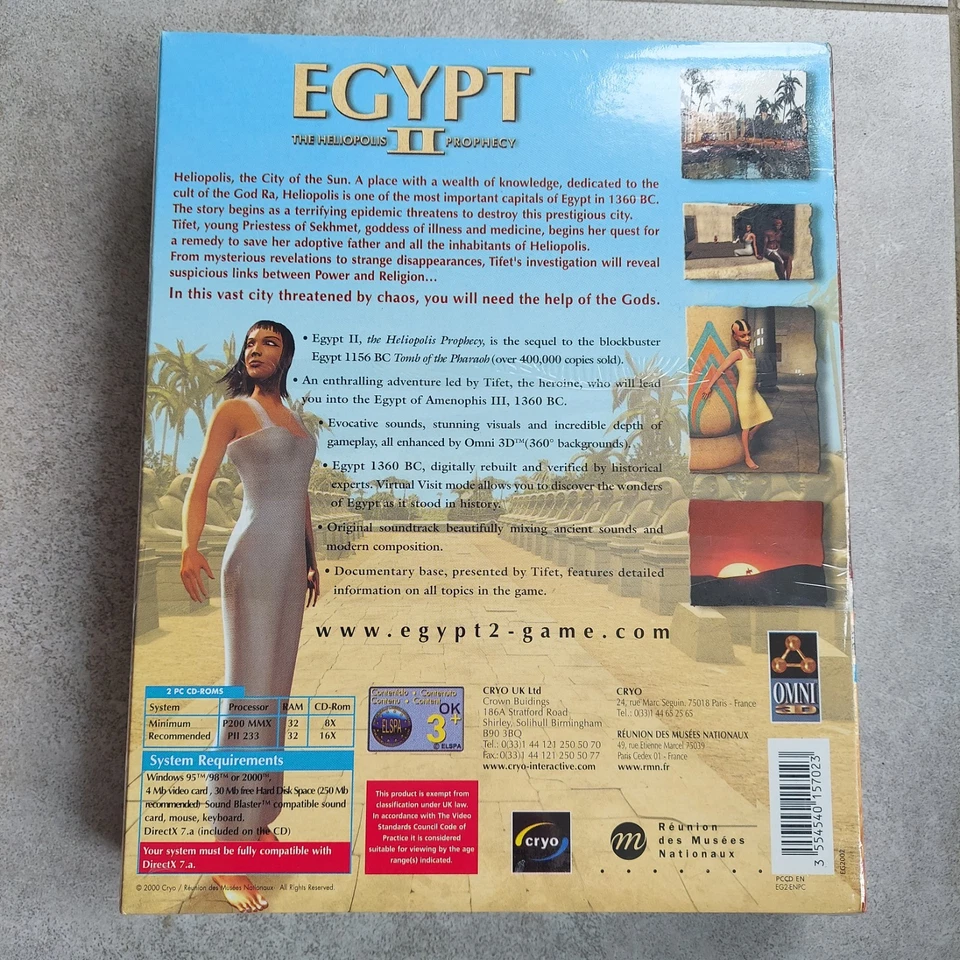 Egypt II: The Heliopolis Prophecy Big Box PC Game Brand New Sealed - Image 3 of 4