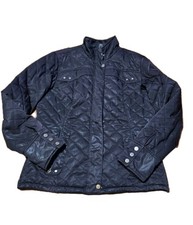 Ariat Int Fit For A Rider Womens M Quilted Coat Equestrian Horseback Warm Black