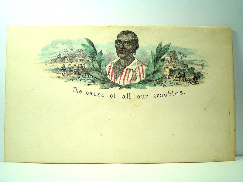 Civil War THE CAUSE OF ALL OUR TROUBLES Patriotic Cover RARE Piece