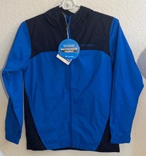 Kids Columbia Glennaker Blue Rain Windbreaker Jacket Hooded Size M 10/12 NWT