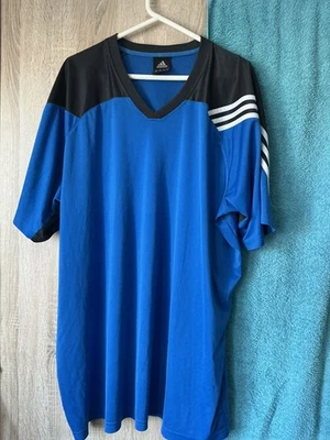 adidas Herren T-Shirt, Gr. 3XT, Blau, V-Ausschnitt, X29812, guter Zustand - Bild 1 von 4