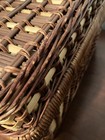 Woven Rectangular Picnic Basket Storage Suitcase Carrier Lock Box — photo 8