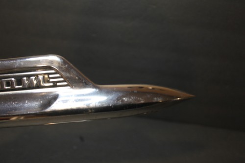 1949-1951 Ford Custom LH & RH Front Fender Chrome Trim Emblem Set -2 - Foto 4 di 8