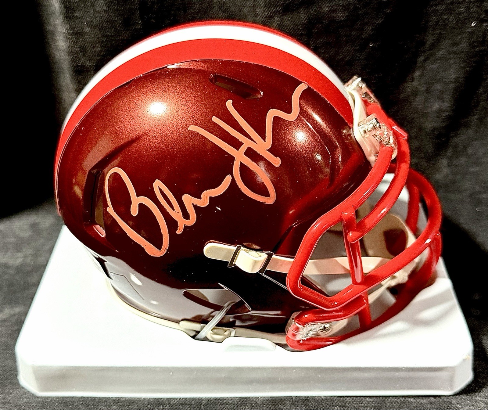 Bernie Kosar Autographed Signed Cleveland Browns Mini Speed FLASH Helmet 