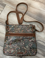 Sakroots Artist Circle Brown Floral Sienna Spirit Desert Crossbody Shoulder Bag
