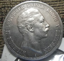 1907-A Germany Prussia Silver 5 Marks Better Grade