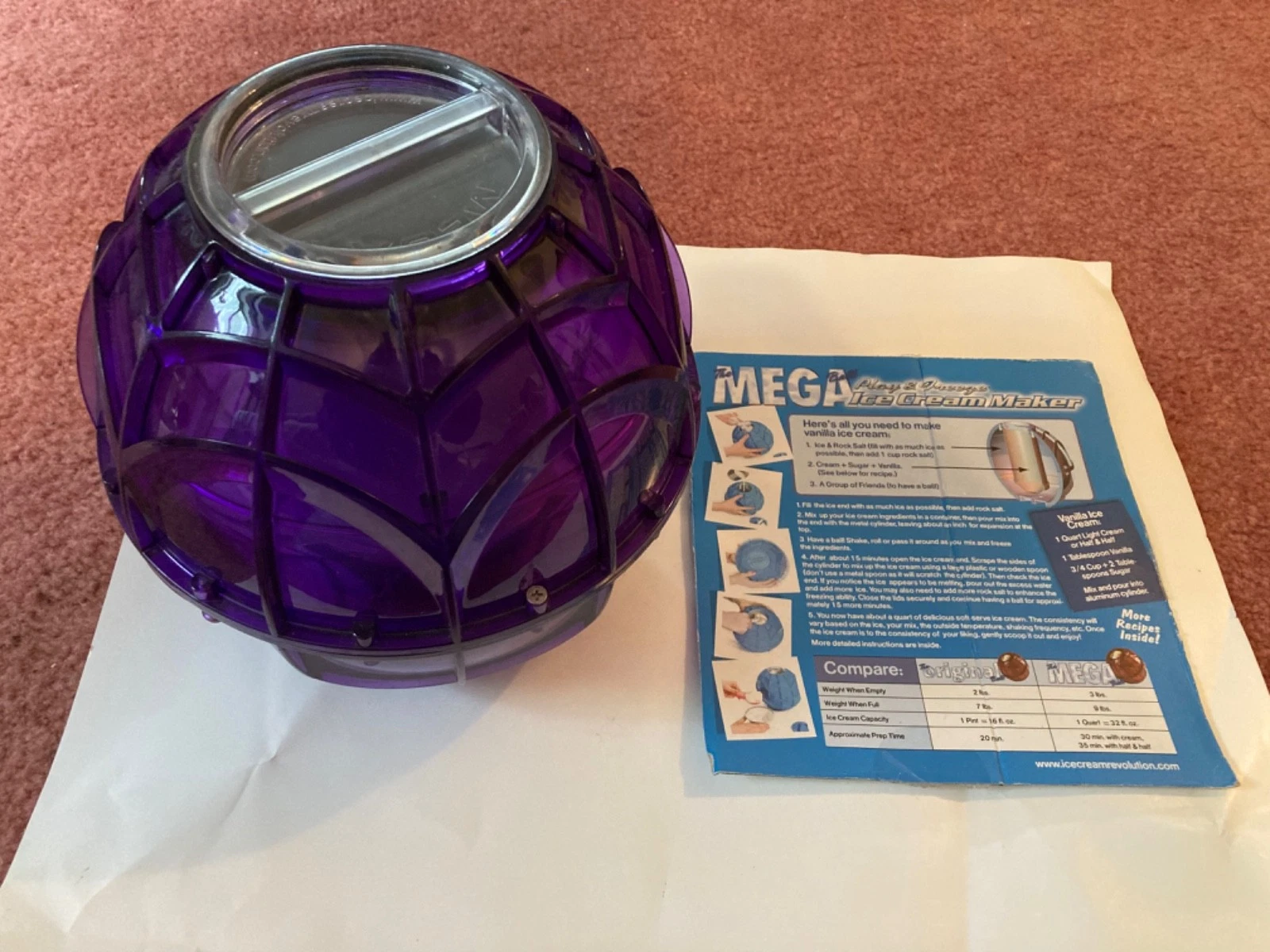 Mega Ball Play and Freeze Ice Cream Maker Purple NEW & NEVER USED w/ Directions!
Opens in a new wind