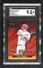 2022 Panini Select En Fuego Gold Prizm 3/10 Mike Trout #EF5 SGC 9.5 Mint+ b4d
