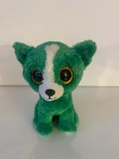 Ty Beanie Boos 6” Dill the Chihuahua Dog Green White Plush 2015
