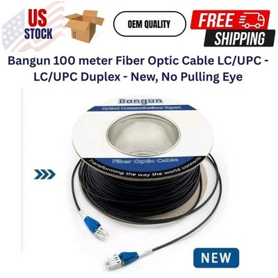 Bangun 100 meter Fiber Optic Cable LC/UPC - LC/UPC Duplex - New, No Pulling Eye