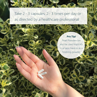 Pearl Powder Capsules - Pure Pearl Powder Supplement to Support Skin, Eyes, N...