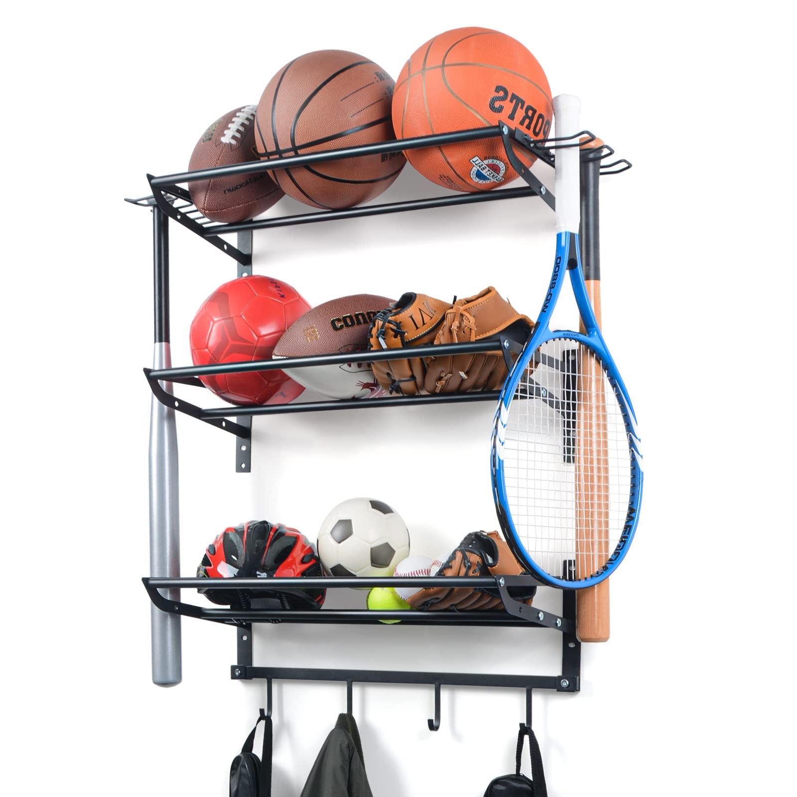 Storage Rack With 3 Separate Shelf, Rack, Sport Equip...