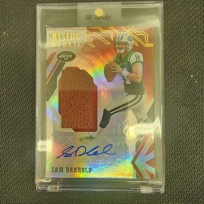 2018 Panini PHX Rising RC Mat. Sigs Sam Darnold #RR-SD /15 BGS-9/10-AUTO POP 1
