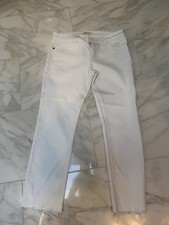 Current Elliott Jeans Womens SZ 26 Cropped Straight Leg Raw Hem Classic Coastal