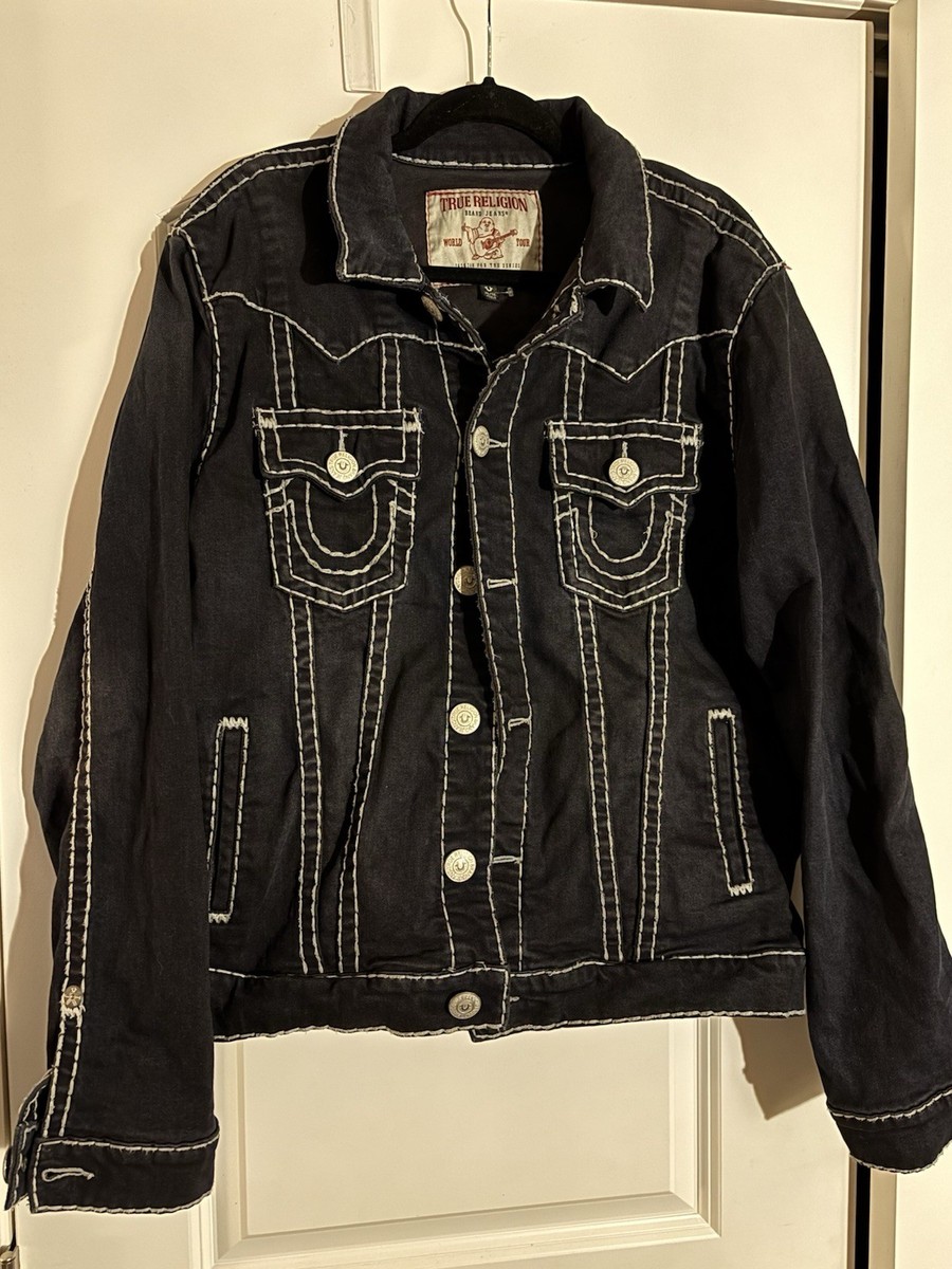 トゥルーレリジョン　JIMMY SUPER T・Gジャン・（美品） True Religion Jimmy Super T Jean Jacket Dark Wash Denim