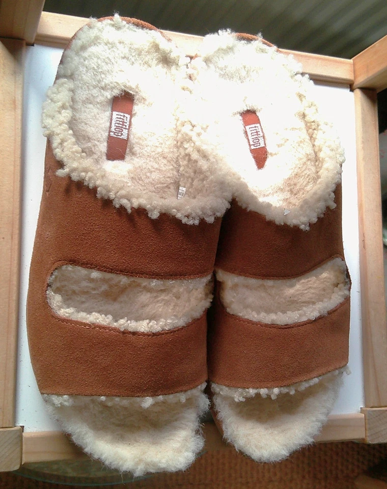 FITFLOP Shuv 2 Bar Slide Brown Suede Slipper/Sliders UK 6 VGC - Image 2 of 4