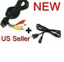 AC Power Cord And AV Audio Video Cable For Sega Dreamcast Brand New 8205