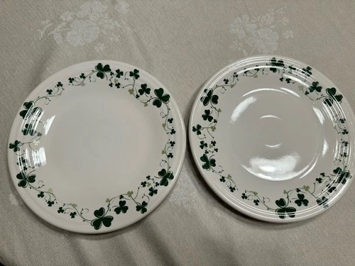 Homer Laughlin Fiesta St. Patrick’s  Shamrock 9” Set of 2 Luncheon Plates