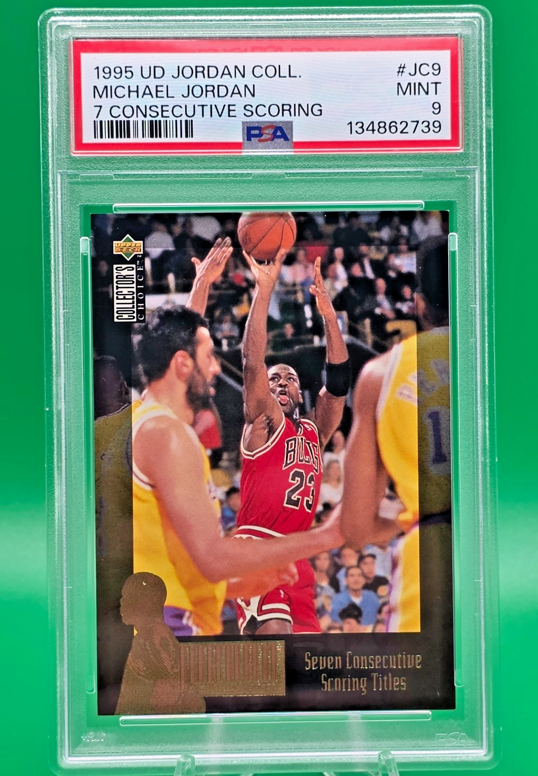 1995 Upper Deck Jordan Collection 7 Consecutive Scoring Michael Jordan PSA 9 JC9