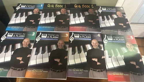 Play Piano In A Flash: Gig Books 1 and 2 Course Books 1-6 by Scott Houston
